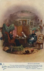 In Dickens Land - Nicholas Nickleby Postkarte, ca. 1905
